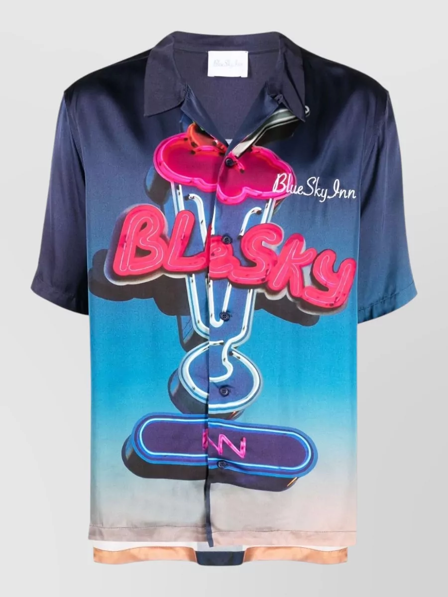 Blue Sky Inn viscose graphic-print short-sleeve shirt