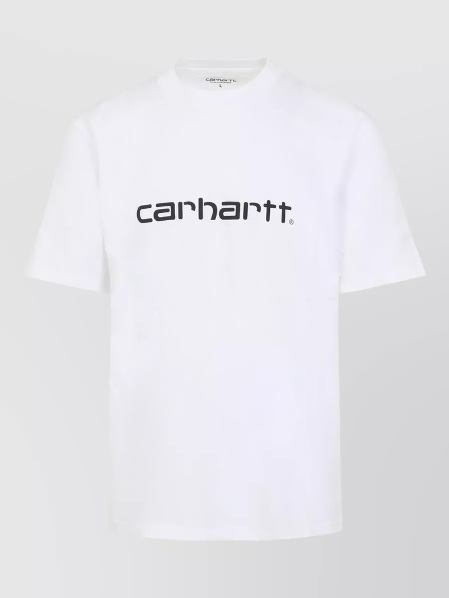 Carhartt Wip Script Logo Crew Neck Short Sleeve T Shirt
