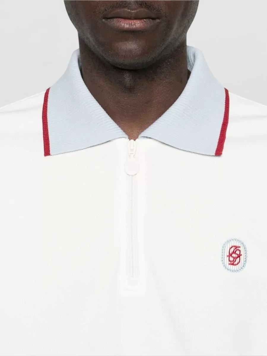 Drôle De Monsieur Ribbed Long-Sleeve Polo Shirt