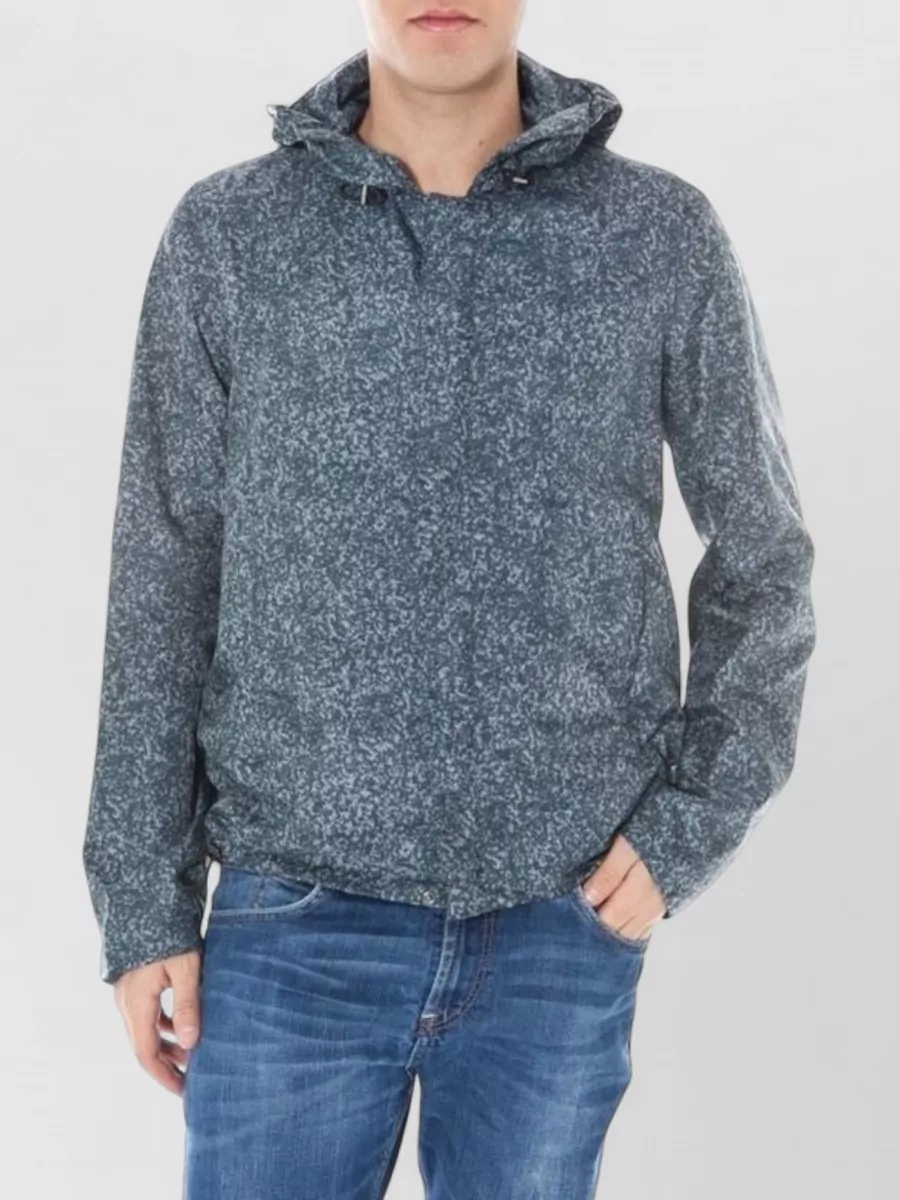 Calvin Klein hooded speckled print raincoat