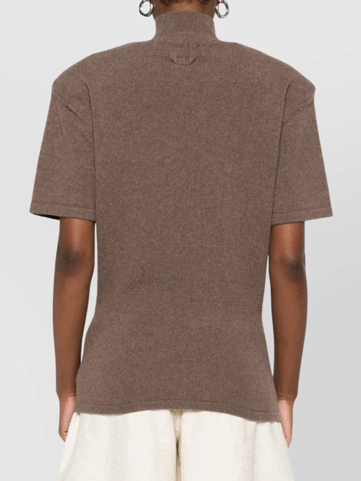 Jacquemus Cashmere Wool Blend Mock Neck Top