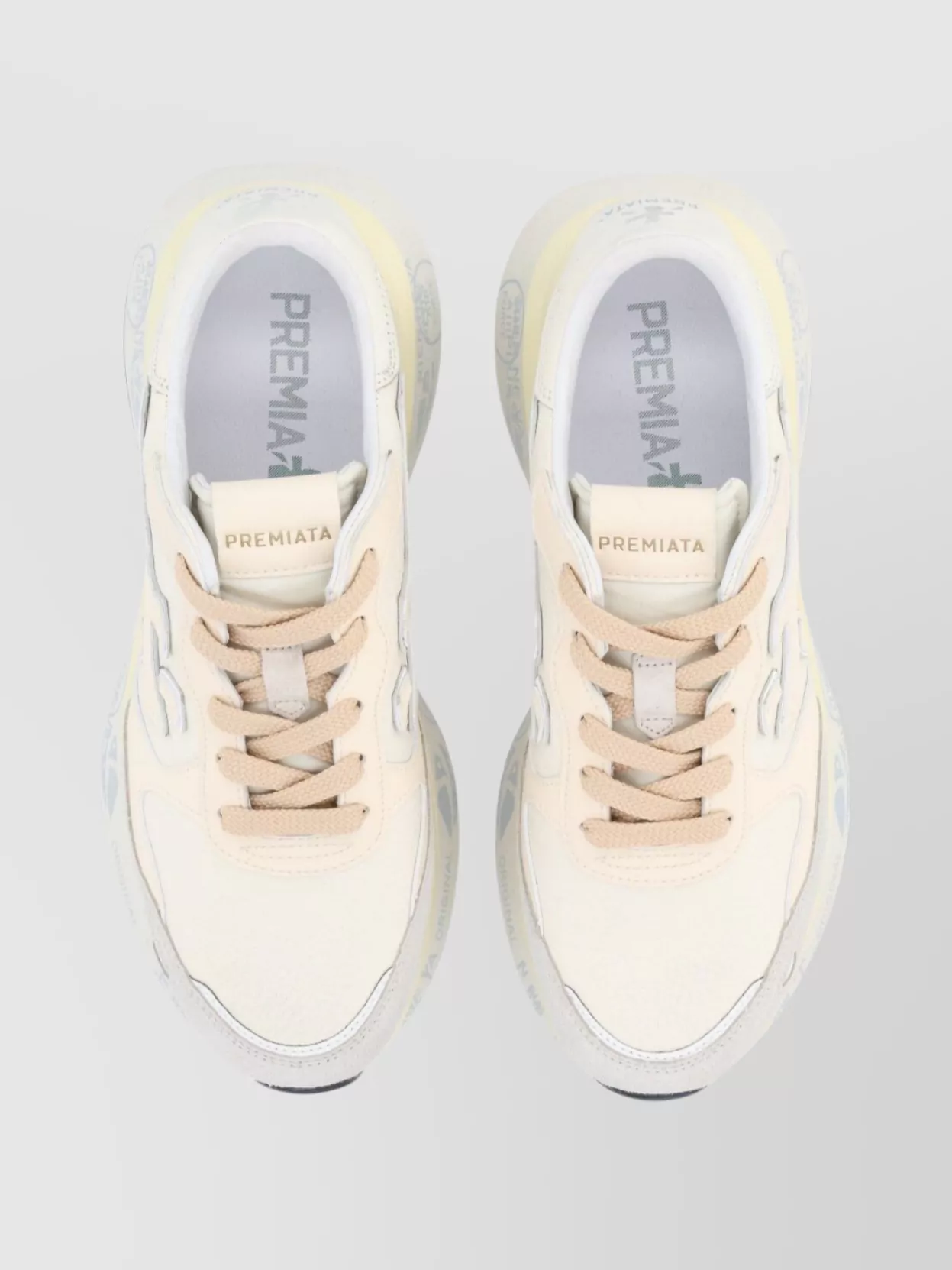 Premiata Low-Top Round Toe Sneakers With Rubber Sole