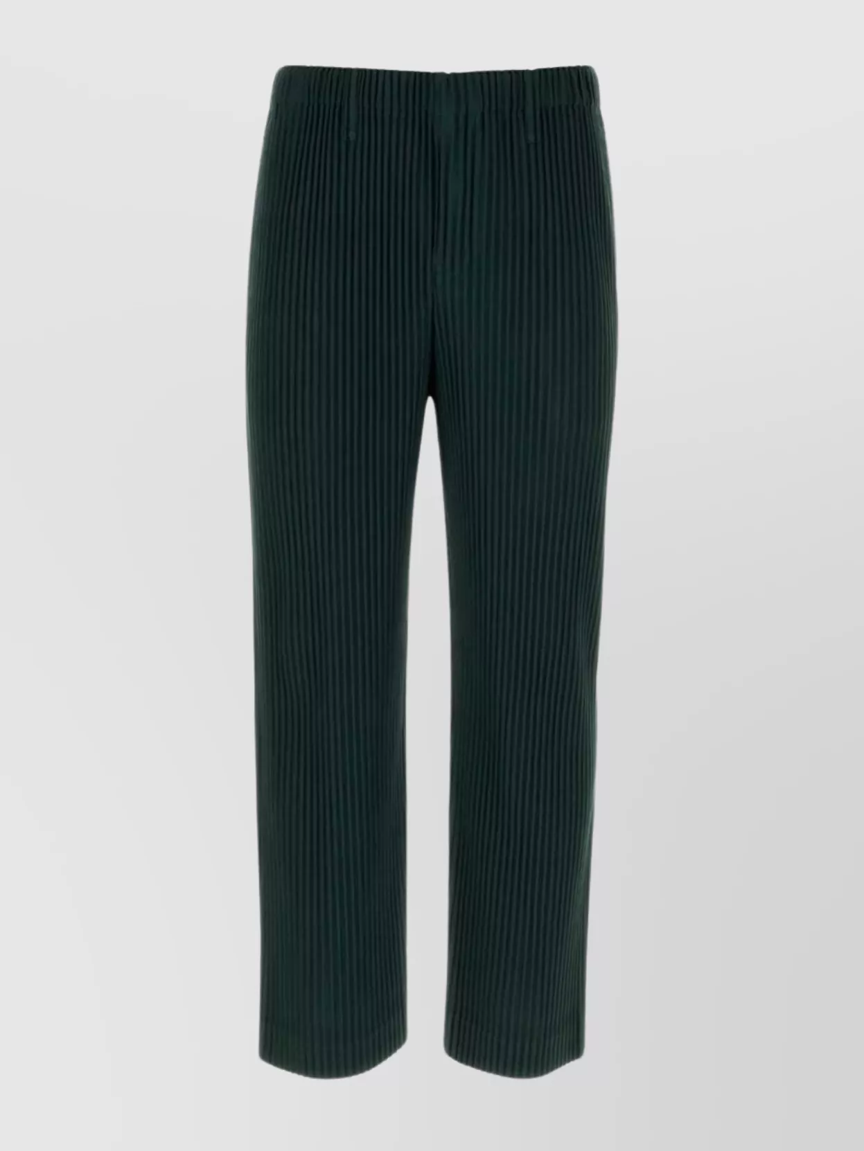Shop Issey Miyake Cropped Ribbed Texture Wide Leg Trousers