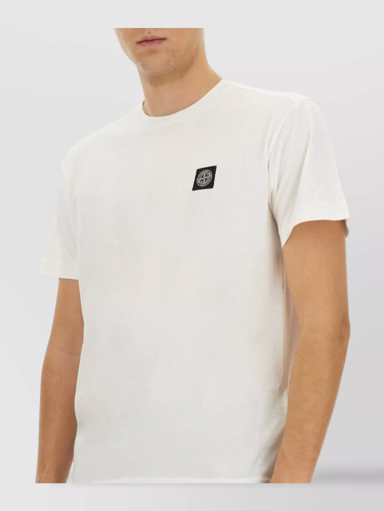 Stone Island Logo Crew Neck T-Shirt Short Sleeves