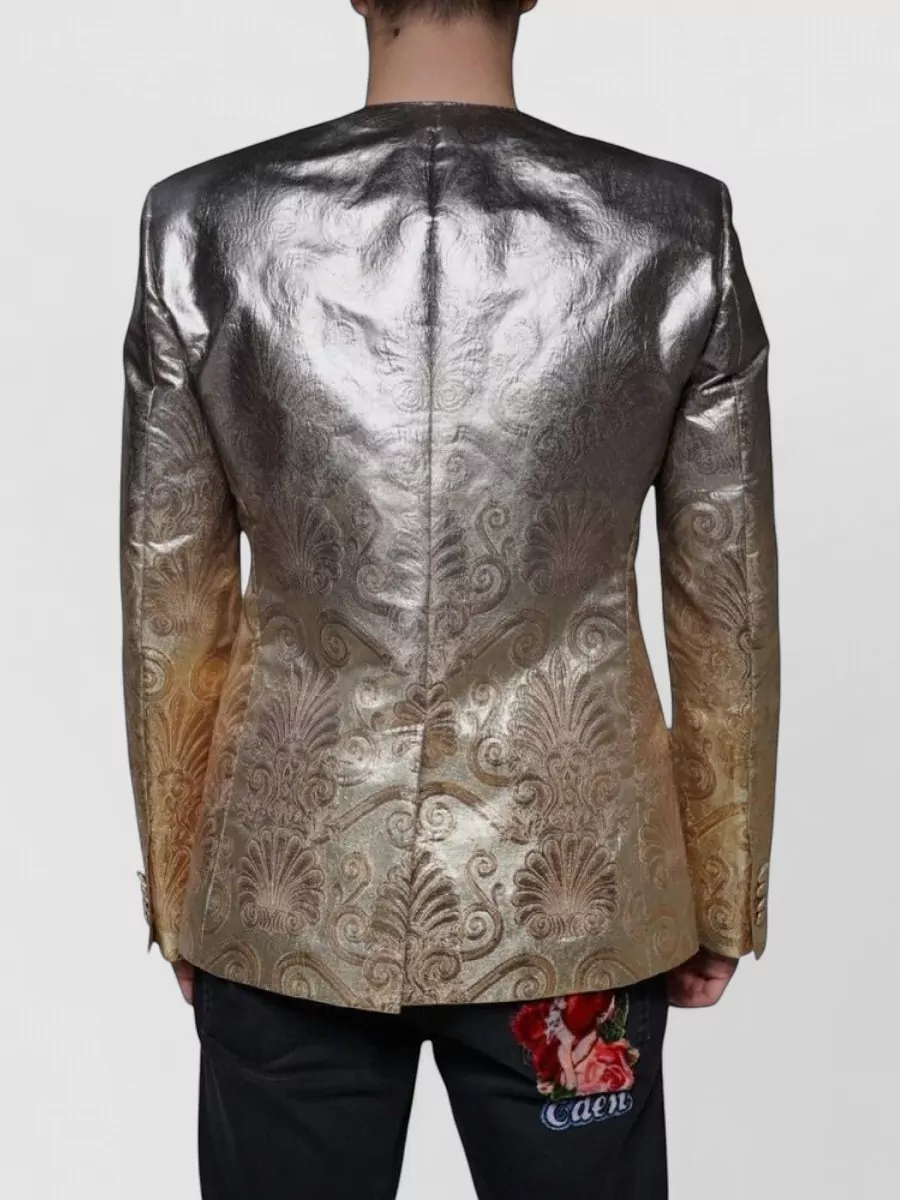 Dolce&Gabbana Silk Jacquard Single-Breasted Dress Blazer