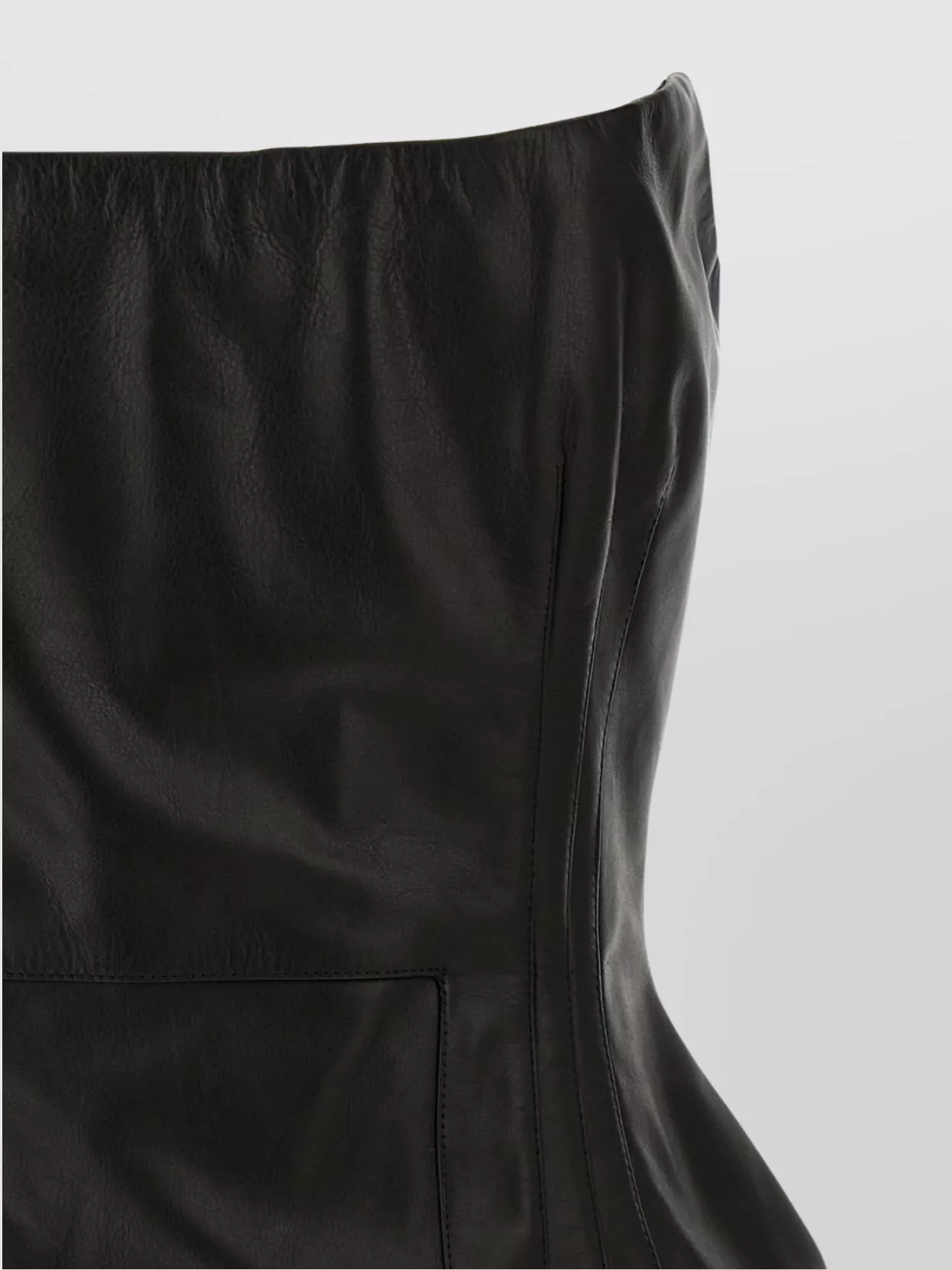 Magda Butrym Strapless Fitted Silhouette Dress With Zipper Accents