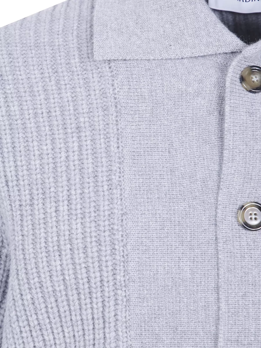 Lardini Cashmere Wool Buttoned Knit Cardigan