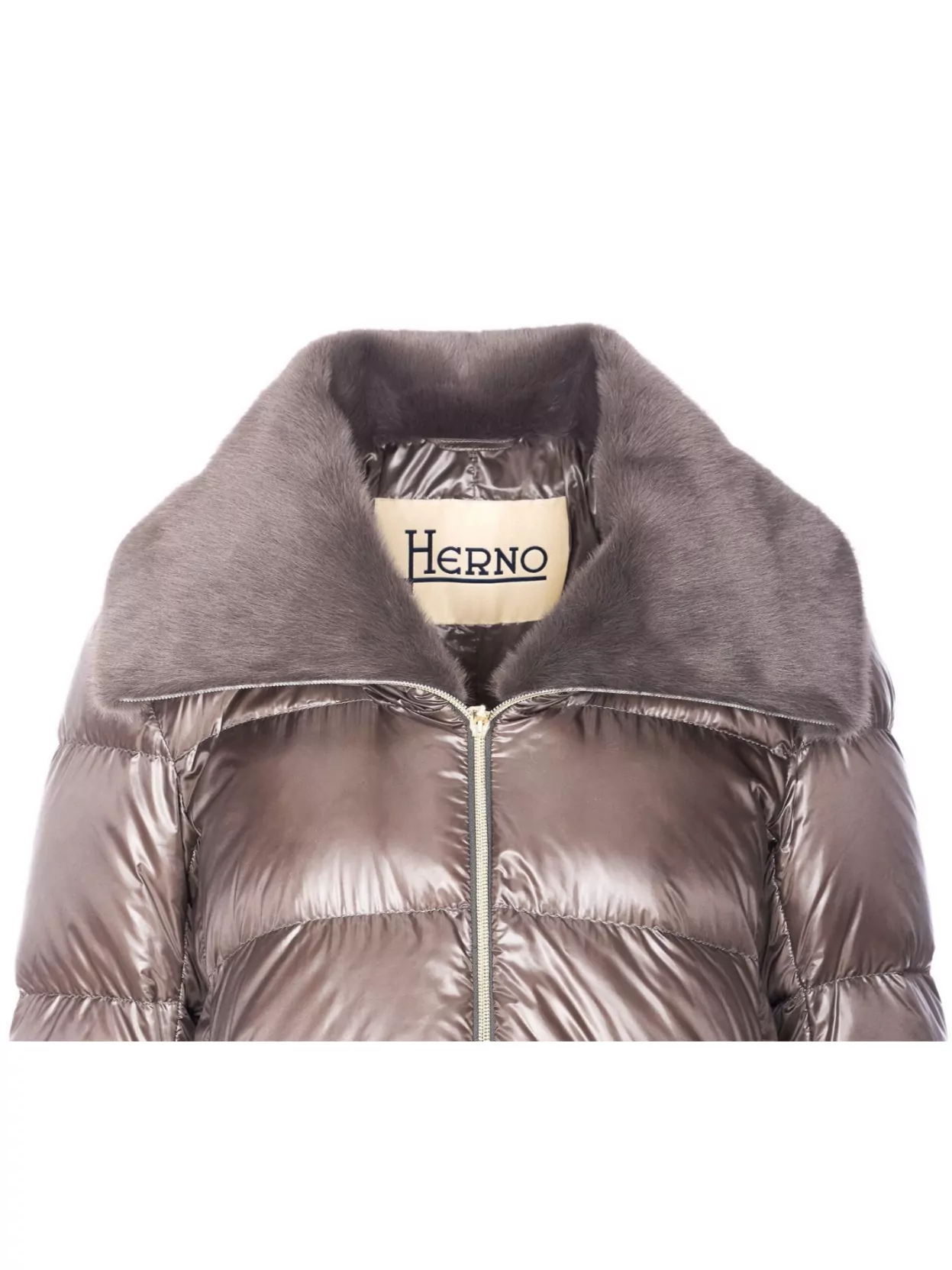 Herno A-Shape Long Down Jacket With High Neck