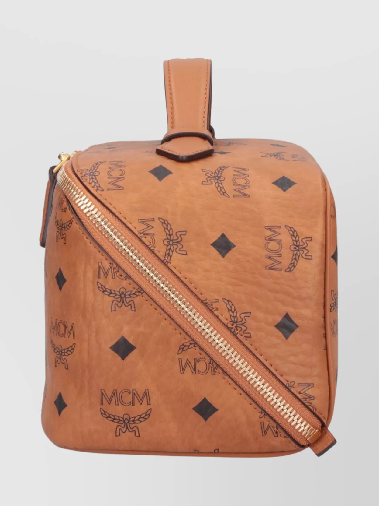 Mcm Rectangular Shape Side Strap Top Handle