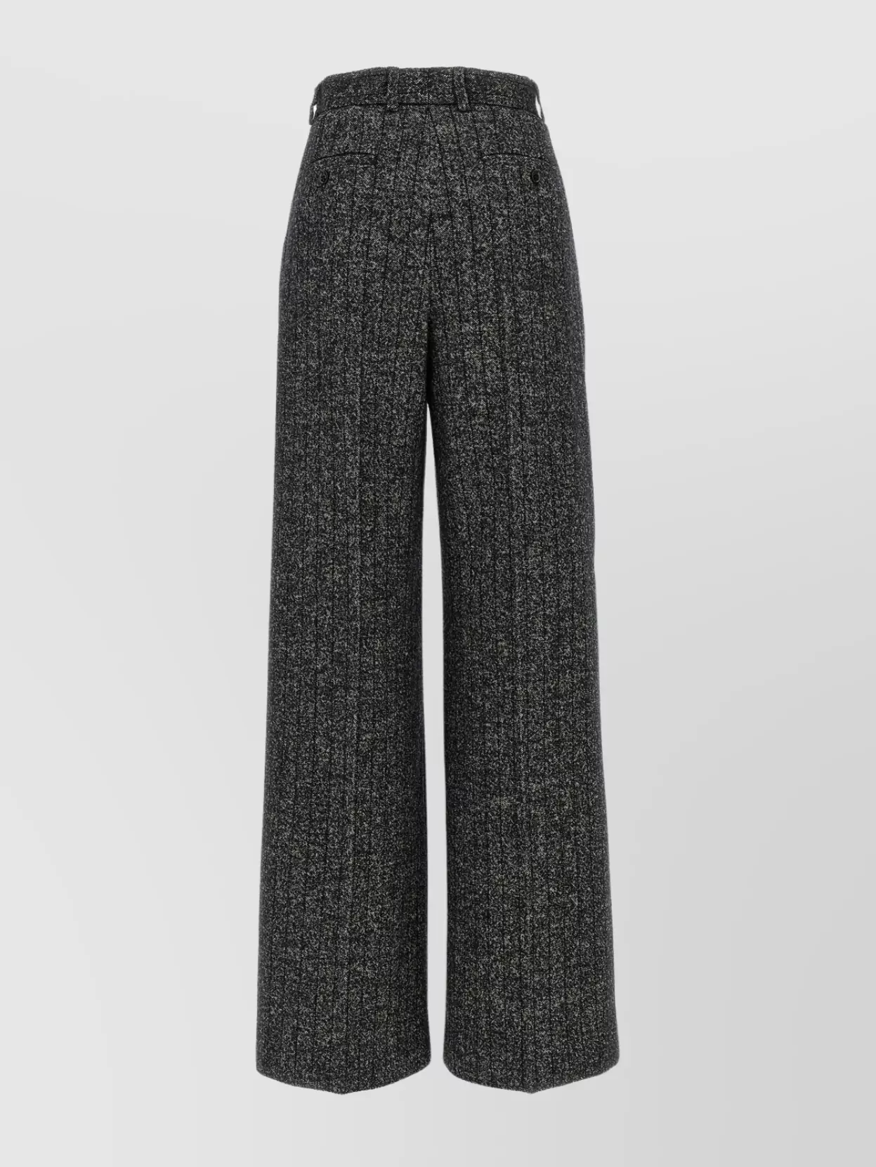 Dolce & Gabbana Wool Trousers With Back Pocket And Pleated Design In Black
