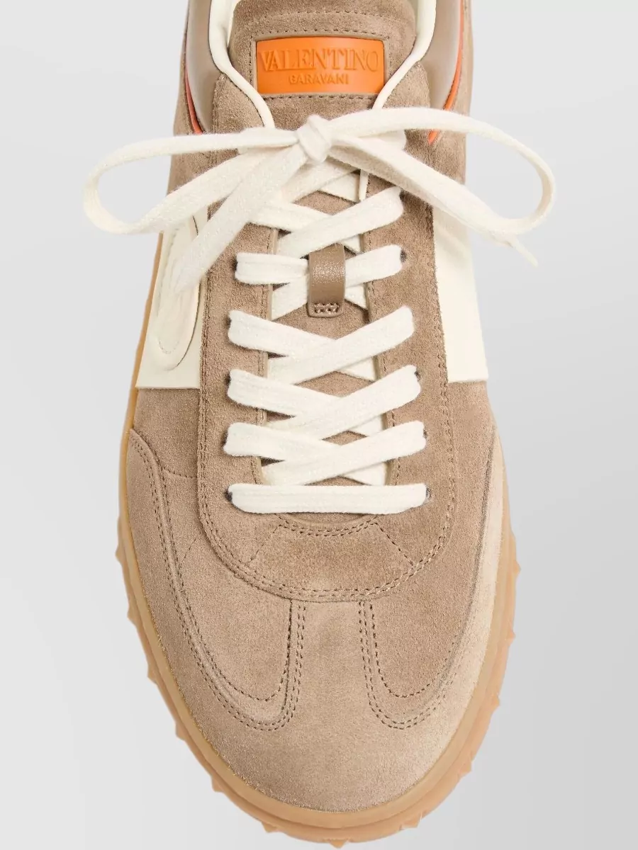 Valentino Leather Lace-Up Sneakers