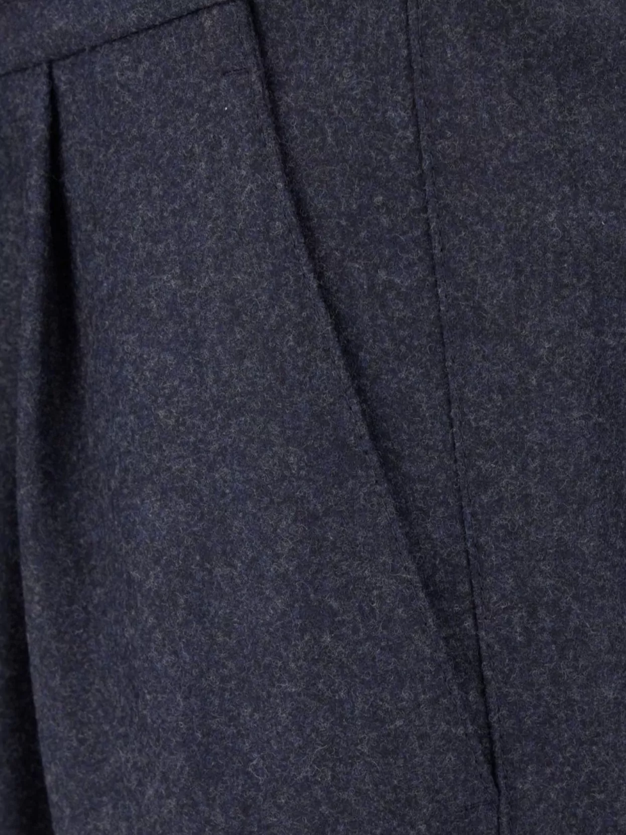Brunello Cucinelli Ankle Length Straight Leg Trousers With Front Pleats In Blue
