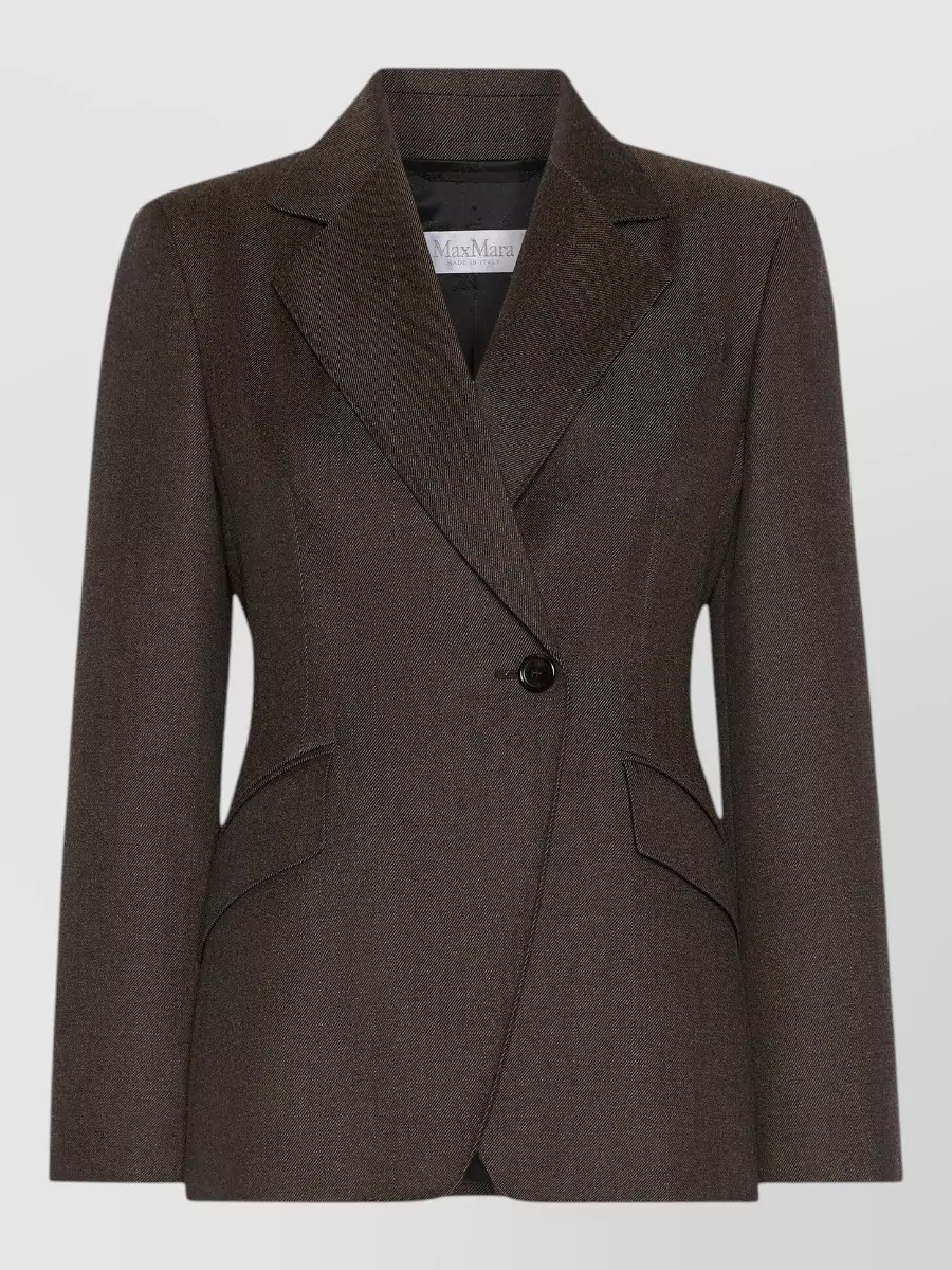Max Mara virgin wool slim-fit double-breasted blazer