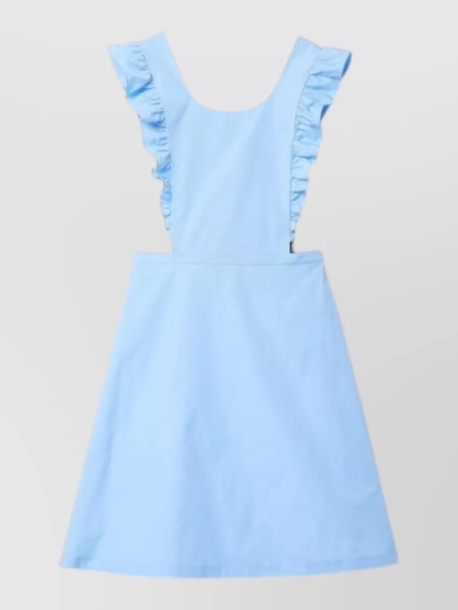 Miu Miu Cotton Ruffled Knee-Length Dress