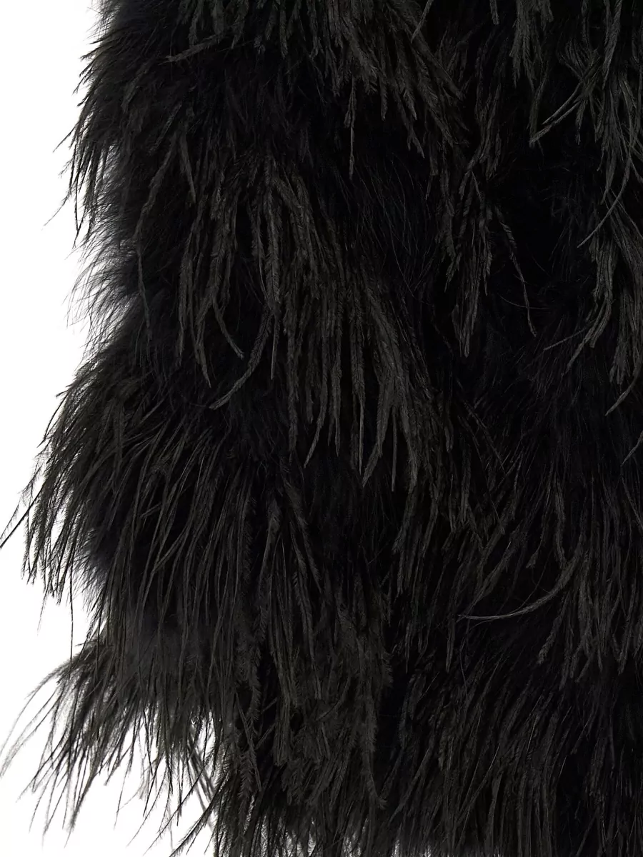 Yves Salomon Feather Quilted Caban Coat