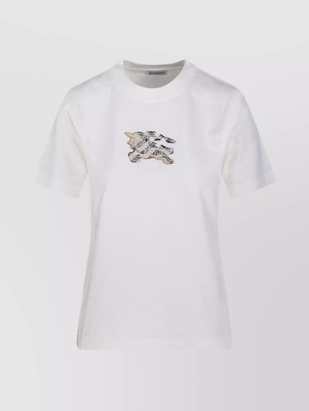 Burberry Graphic Print Short Sleeve Crew Neck T-shirt In White
