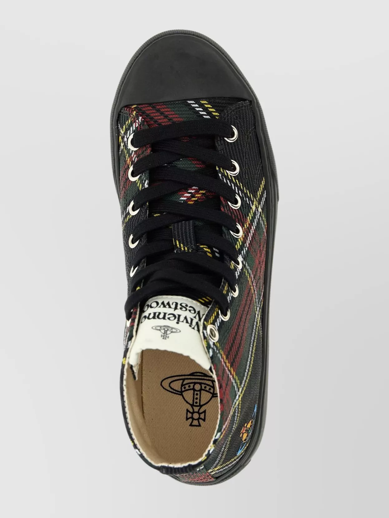 Vivienne Westwood High-top Rubber Sole Sneakers In Black