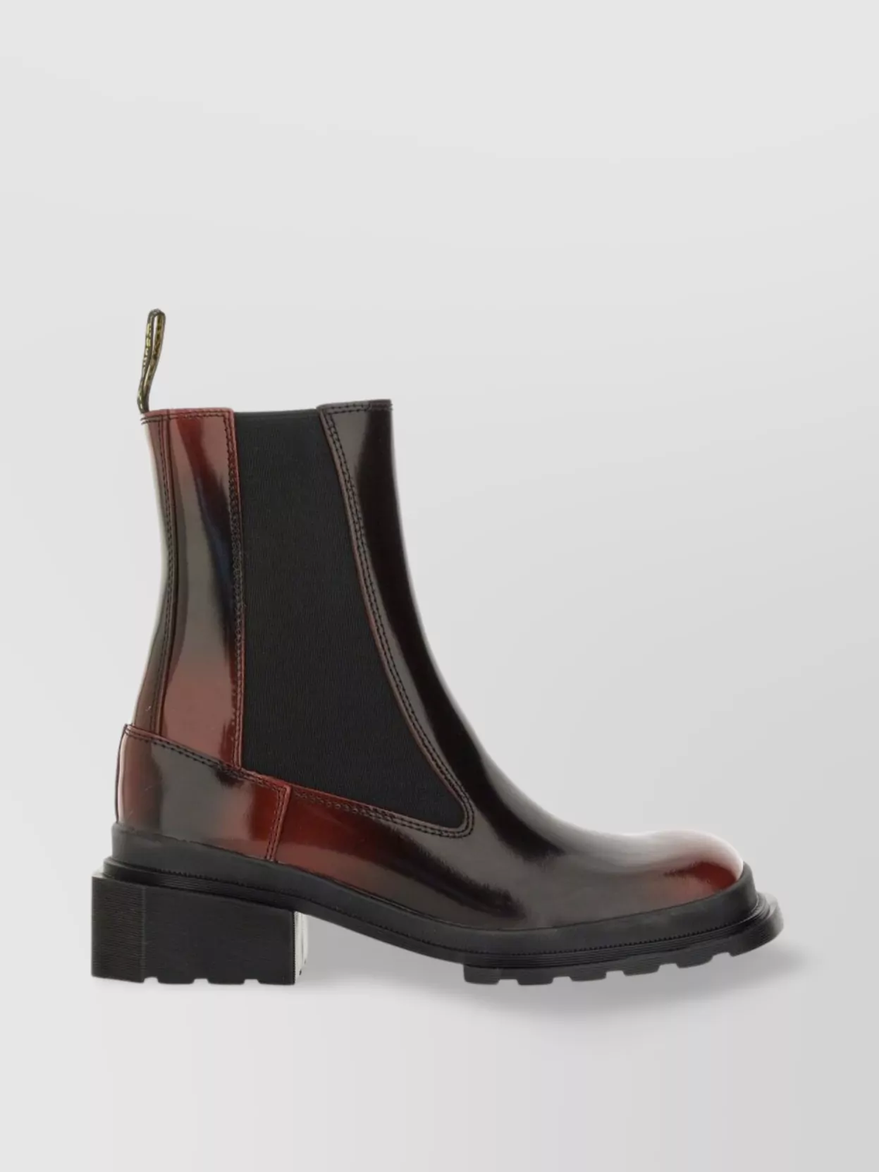 Dr Martens Chunky Heel Glossy Finish Chelsea Boots
