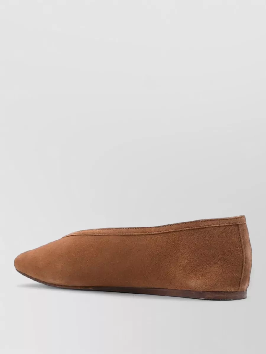 Manebi suede leather pointed-toe ballerina shoes