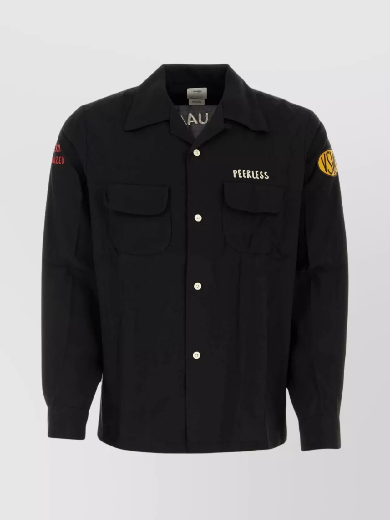 Visvim Rayon Keesey Shirt With Chest Pockets In Black