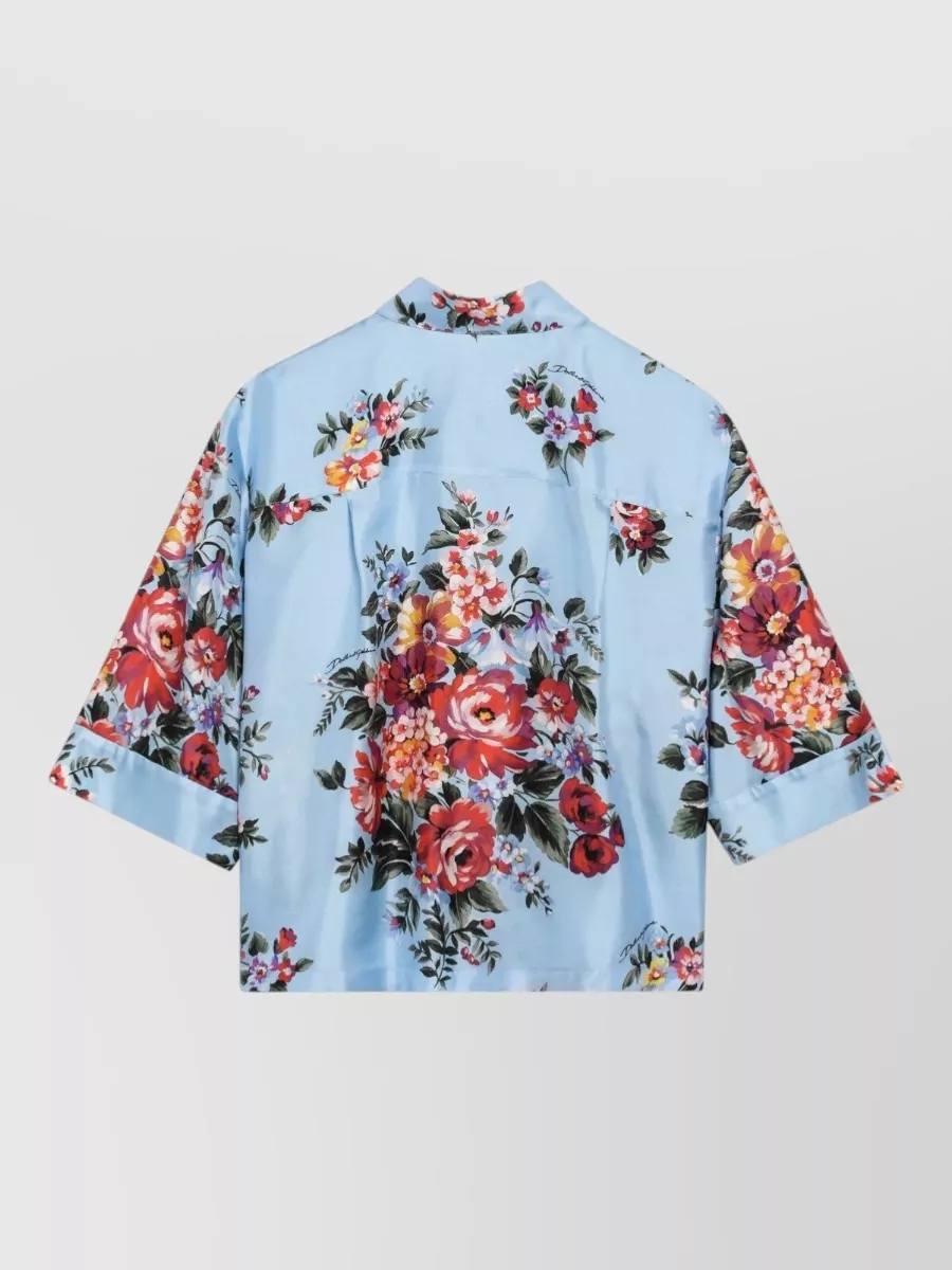 Dolce&Gabbana Silk Floral-Print Shirt