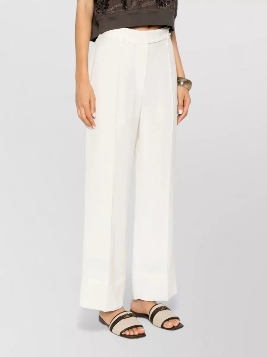 Brunello Cucinelli Linen Cigarette Trousers