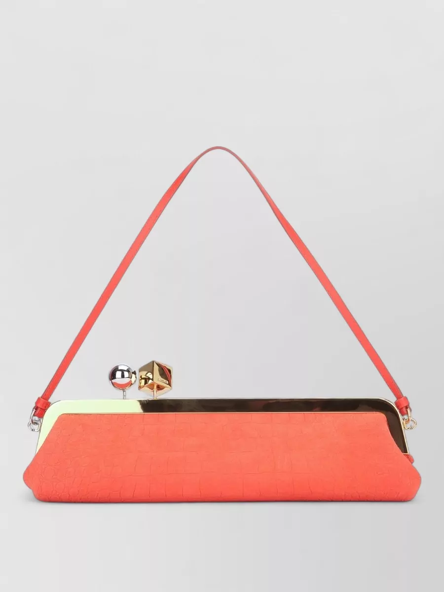 Jacquemus la pochette salon suede clutch bag