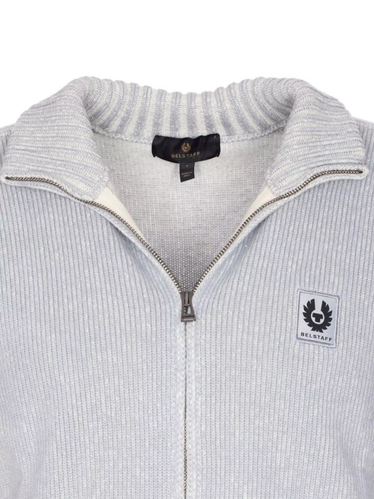 Belstaff Ribbed Knit Sweater Textured Finish