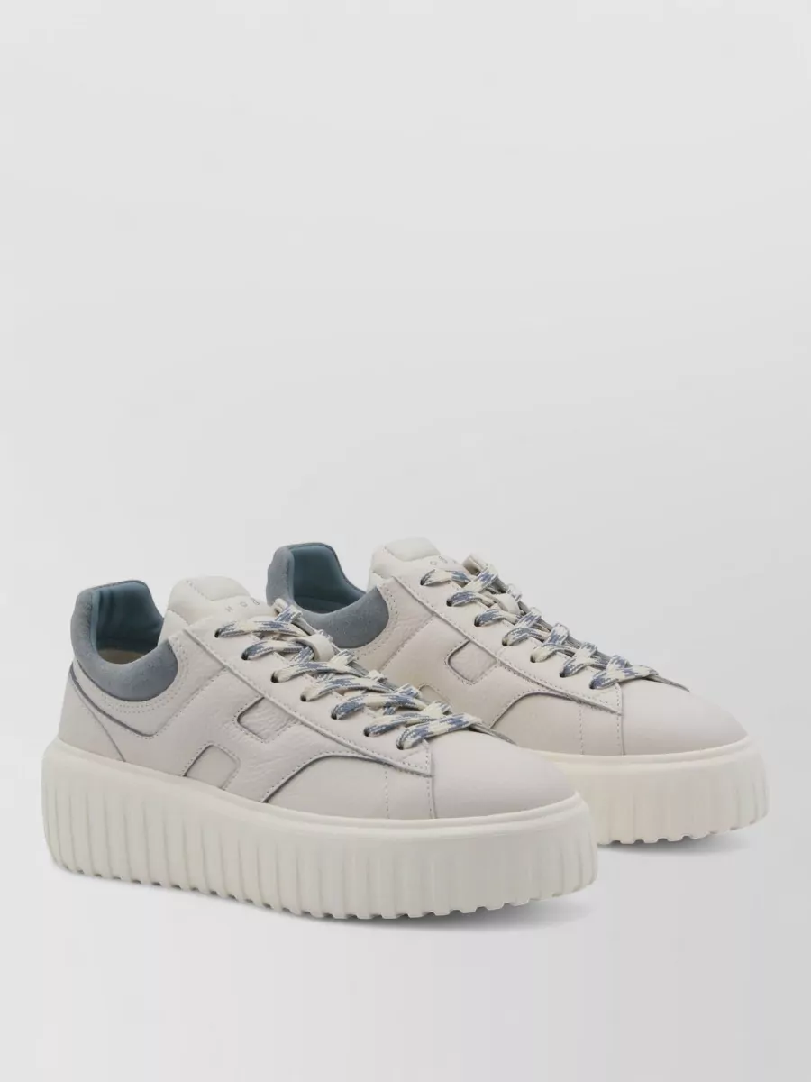 Hogan Casual Sneakers With Platform And Textured Sole In Multi