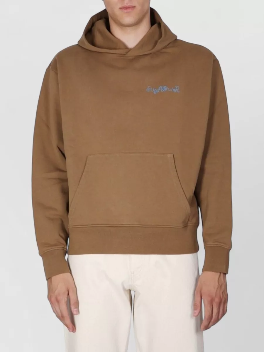 Sunflower Cotton Logo-Embroidered Hoodie