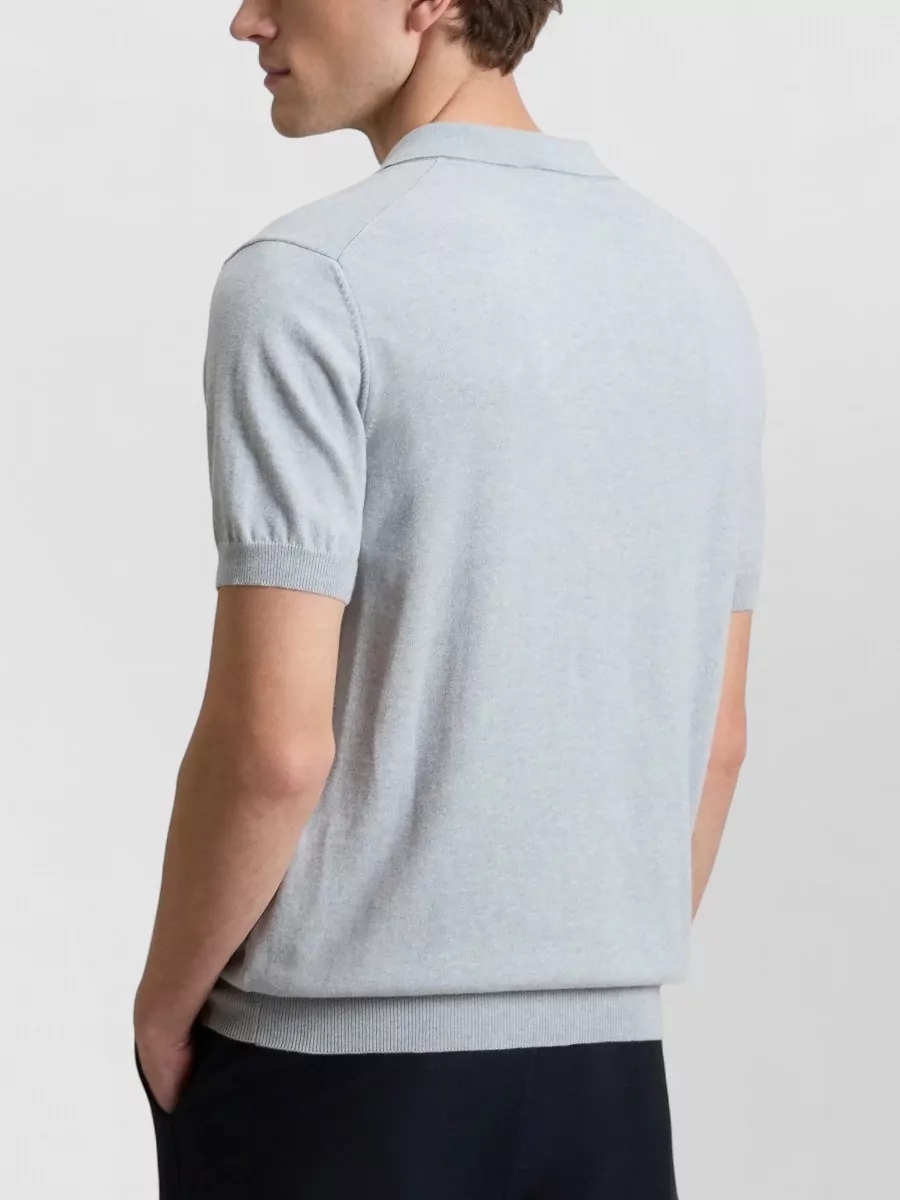 Woolrich Cotton Ribbed Short-Sleeve Polo Shirt