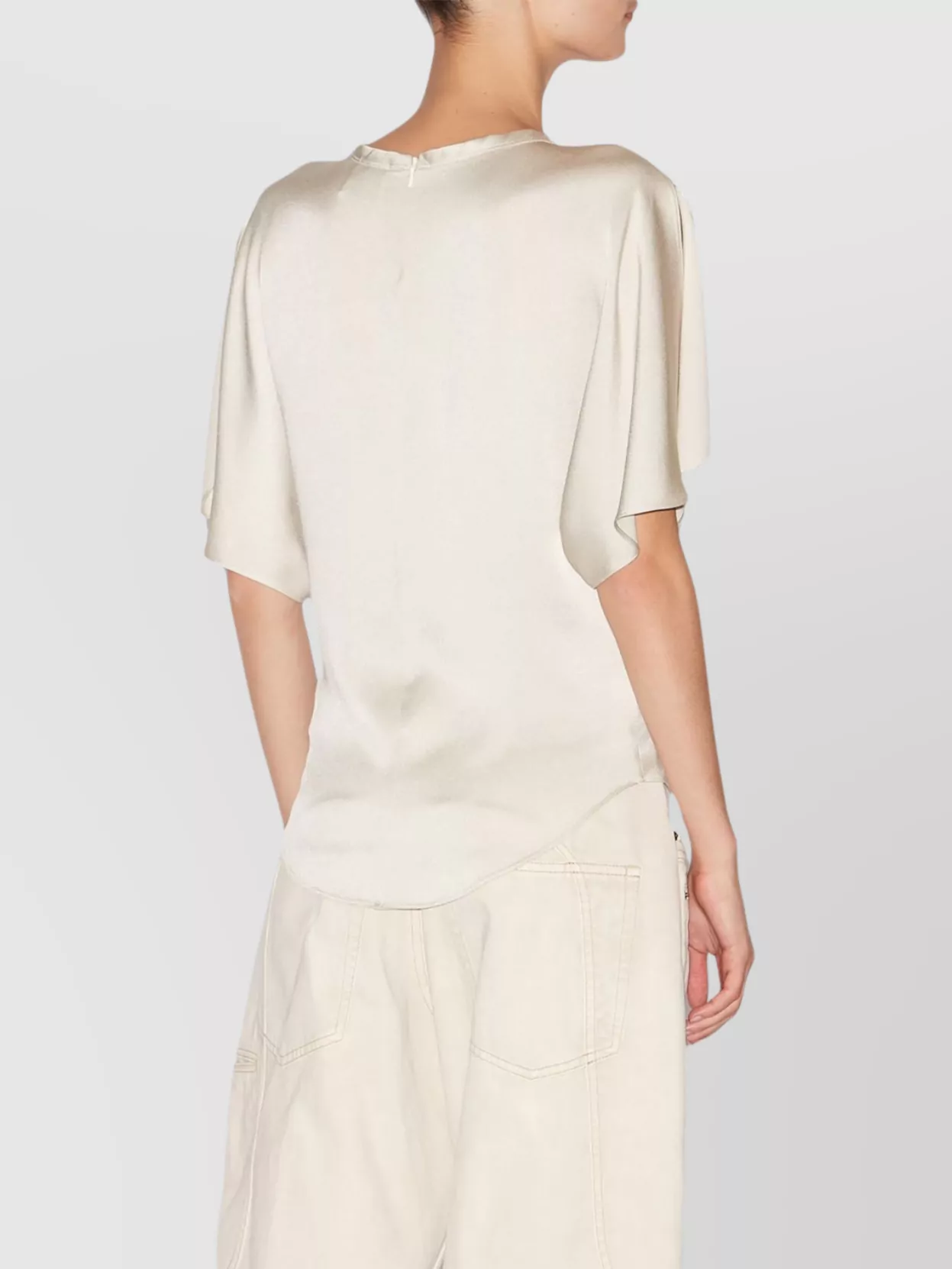 Isabel Marant Satin Finish Crew Neck Blouse