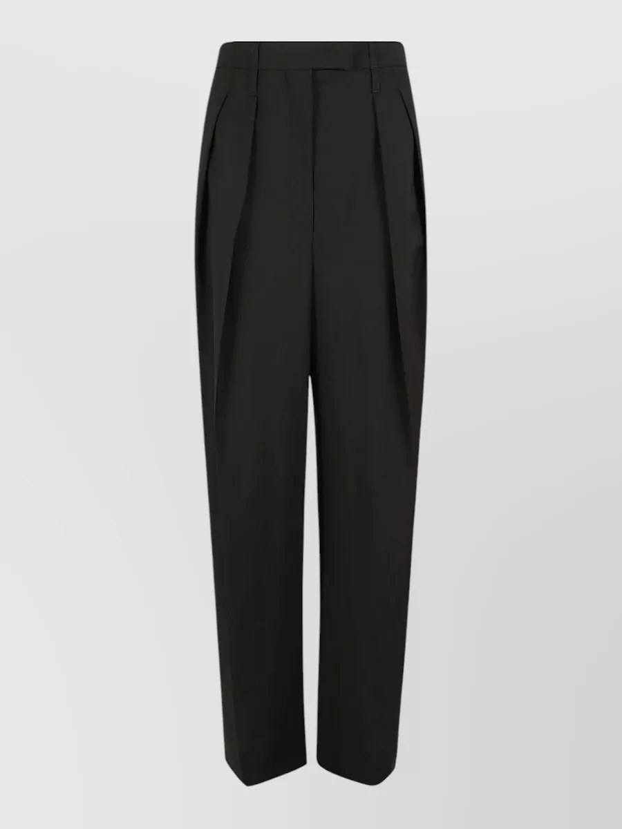 S Max Mara Wool Wide-Leg Suit Trousers