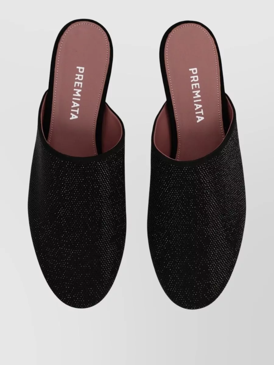 Premiata Leather Rhinestone Mules