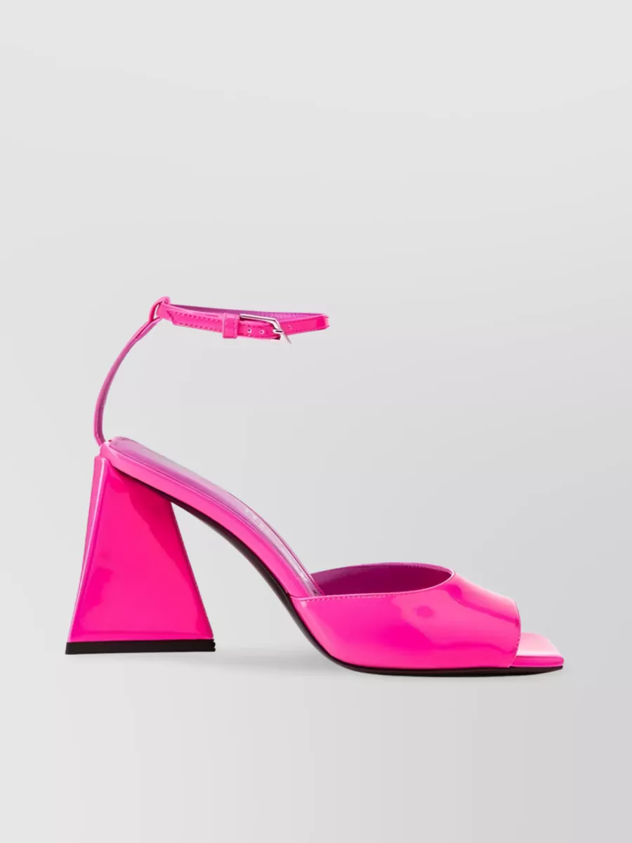 Shop Attico Piper 85mm Block Heel Sandals In Pink