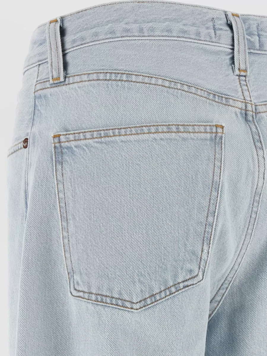 Agolde Denim Mid-Rise Wide-Leg Jeans