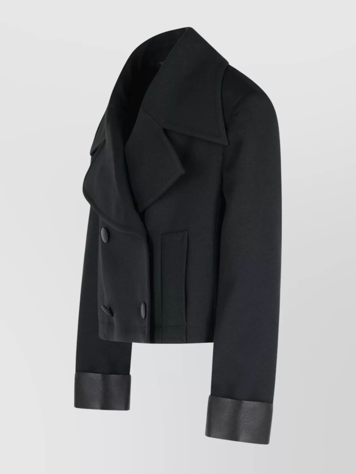 Dolce&Gabbana Cropped Double-Breasted Jacket With Wide Lapels