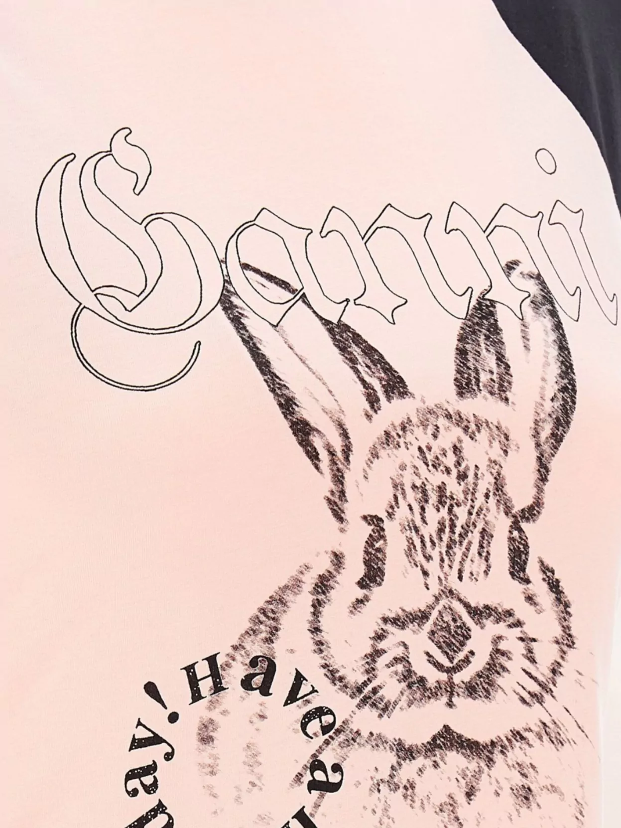 Ganni Basic Jersey Bunny Raglan T-shirt T-shirts Pink