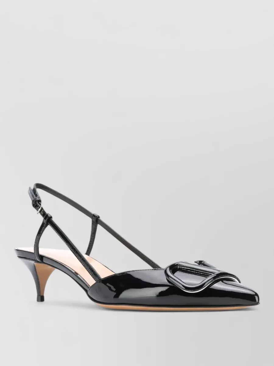 Valentino patent leather slingback pumps