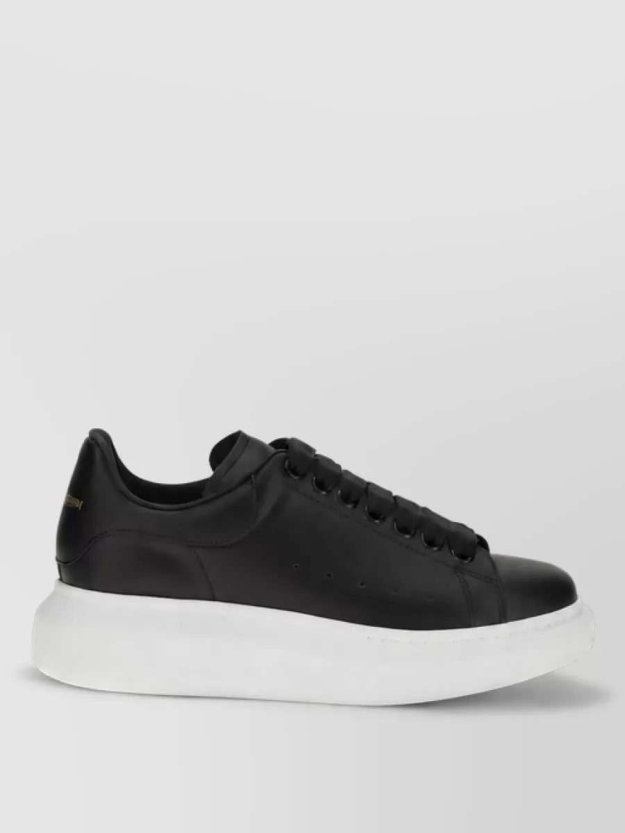 Alexander McQueen calf leather platform sneakers