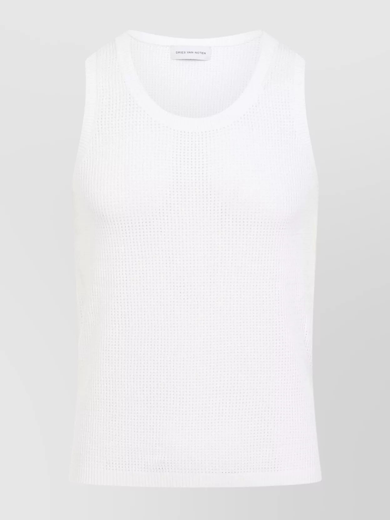 Dries Van Noten Sleeveless Textured Top With Clean Silhouette