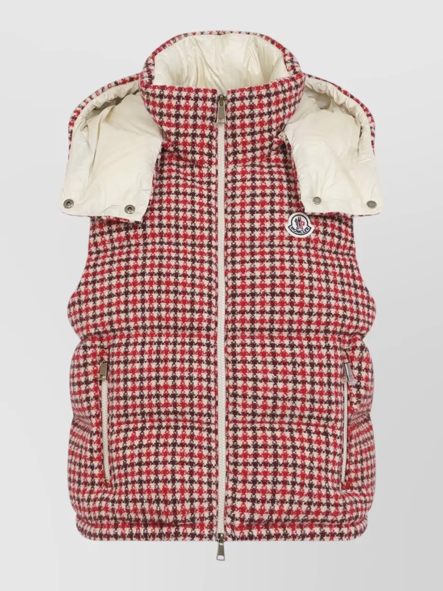 Moncler checked single-breasted coat