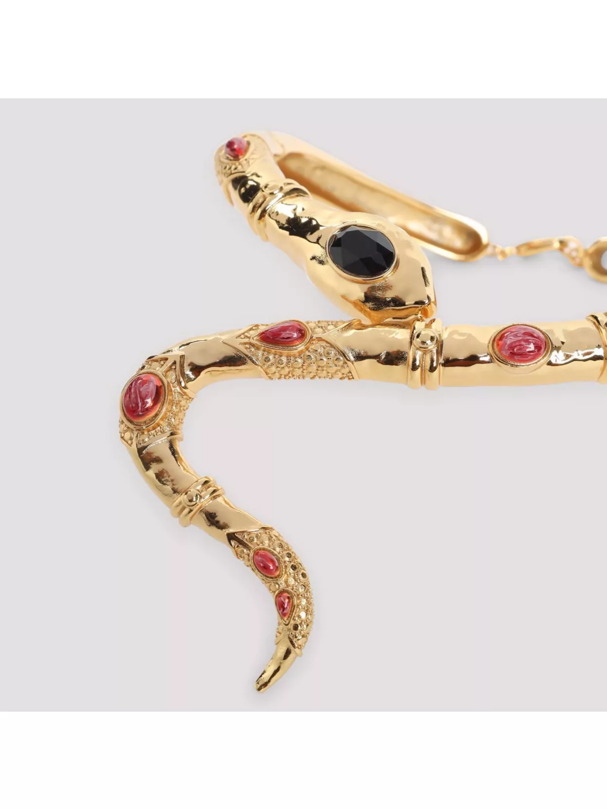Roberto Cavalli Snake Shape Gemstone Necklace