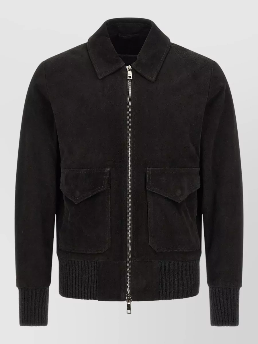 Giorgio Brato leather aviator jacket