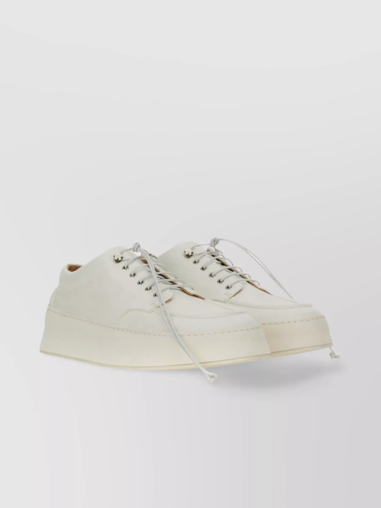 Marsell Metal Eyelets Platform Sole Round Toe Sneakers