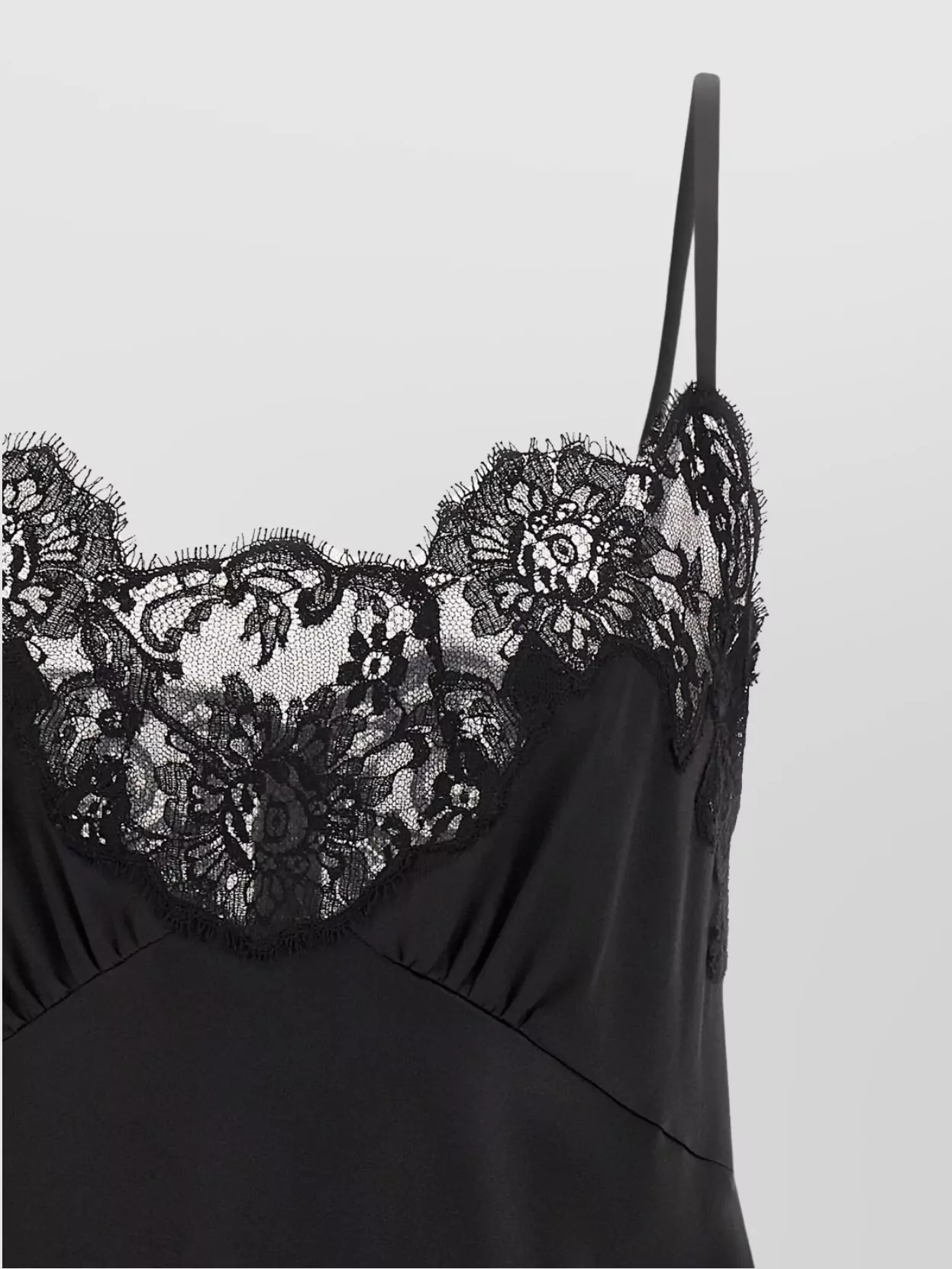 Dolce & Gabbana Satin And Lace Dress Dresses Black In Black