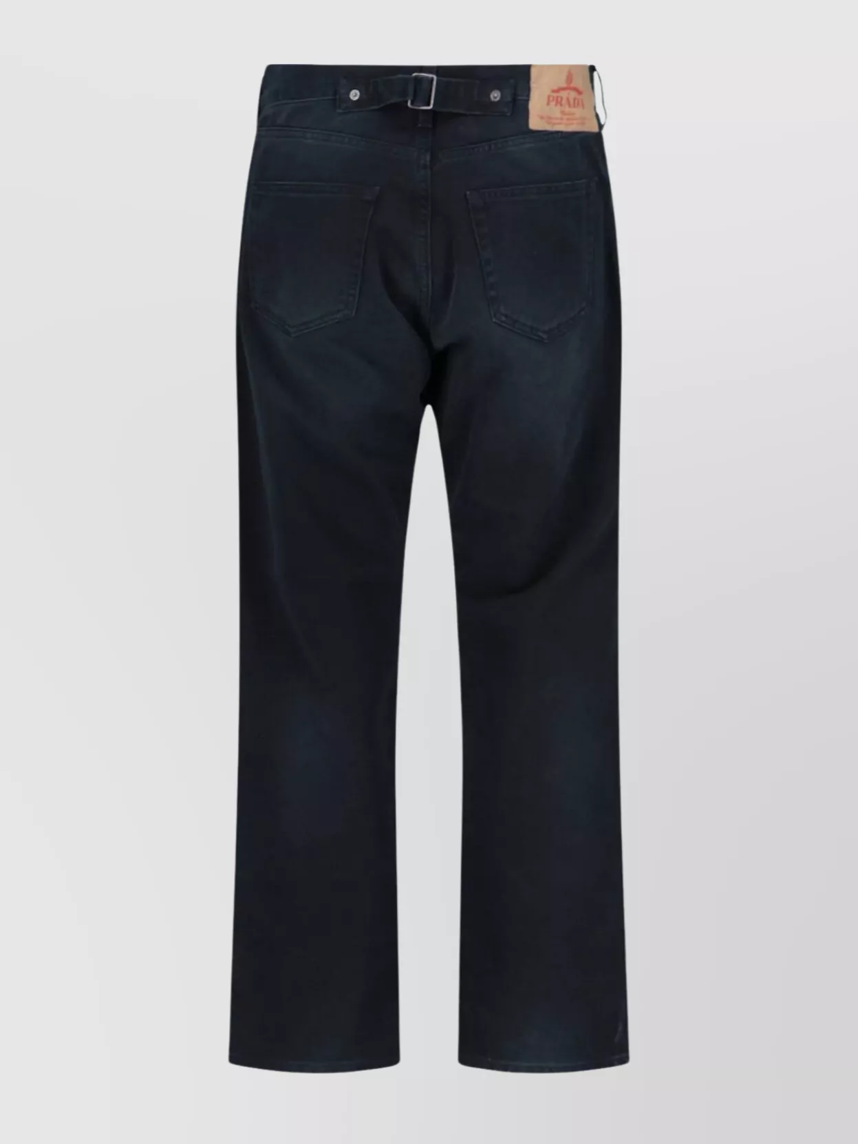 Prada Trousers Straight Belt Loops In Black