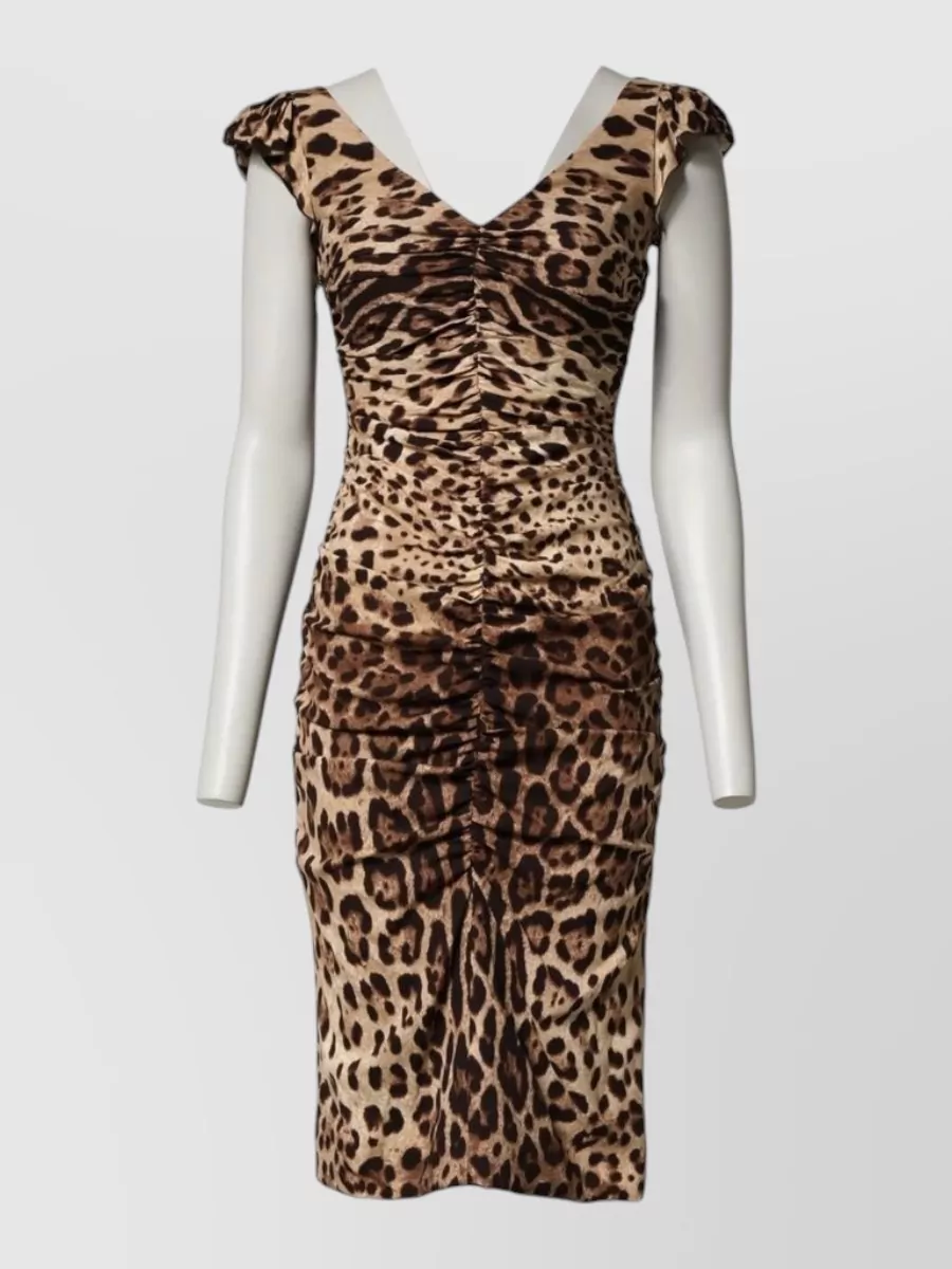 Dolce&Gabbana silk sleeveless sheath midi dress