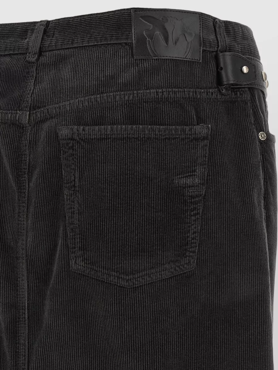 Pinko Corduroy Midi Straight Skirt