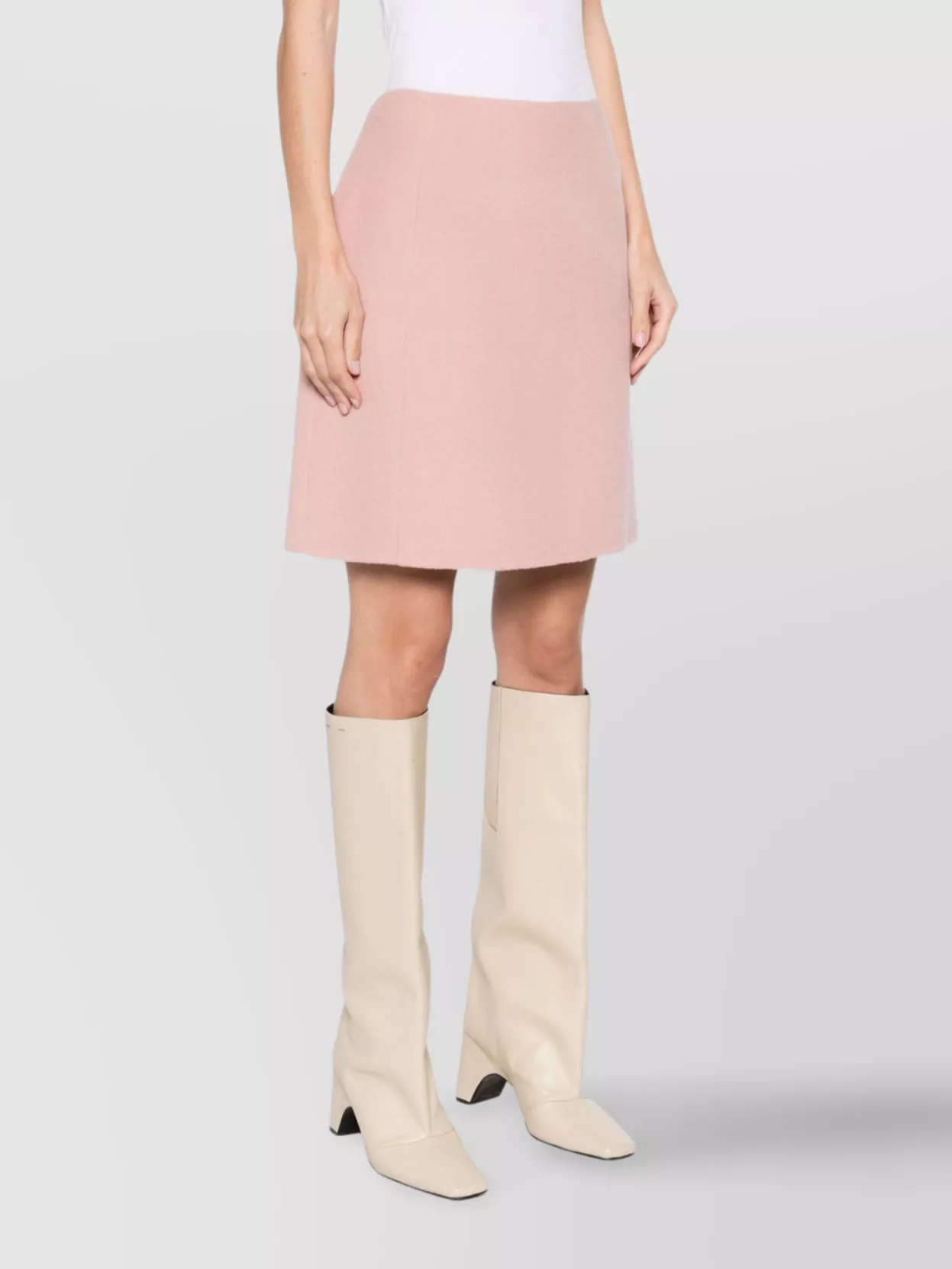 Parosh Wool A-Line Skirt Back Seam